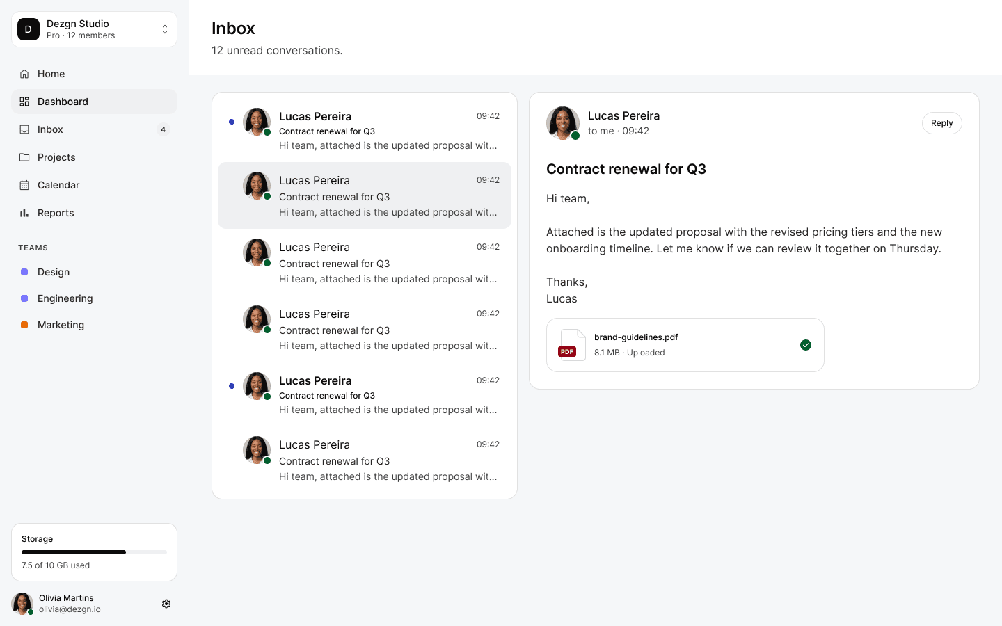 Inbox — Dezgn DS block